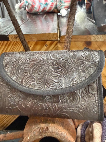 Leather clutch purse