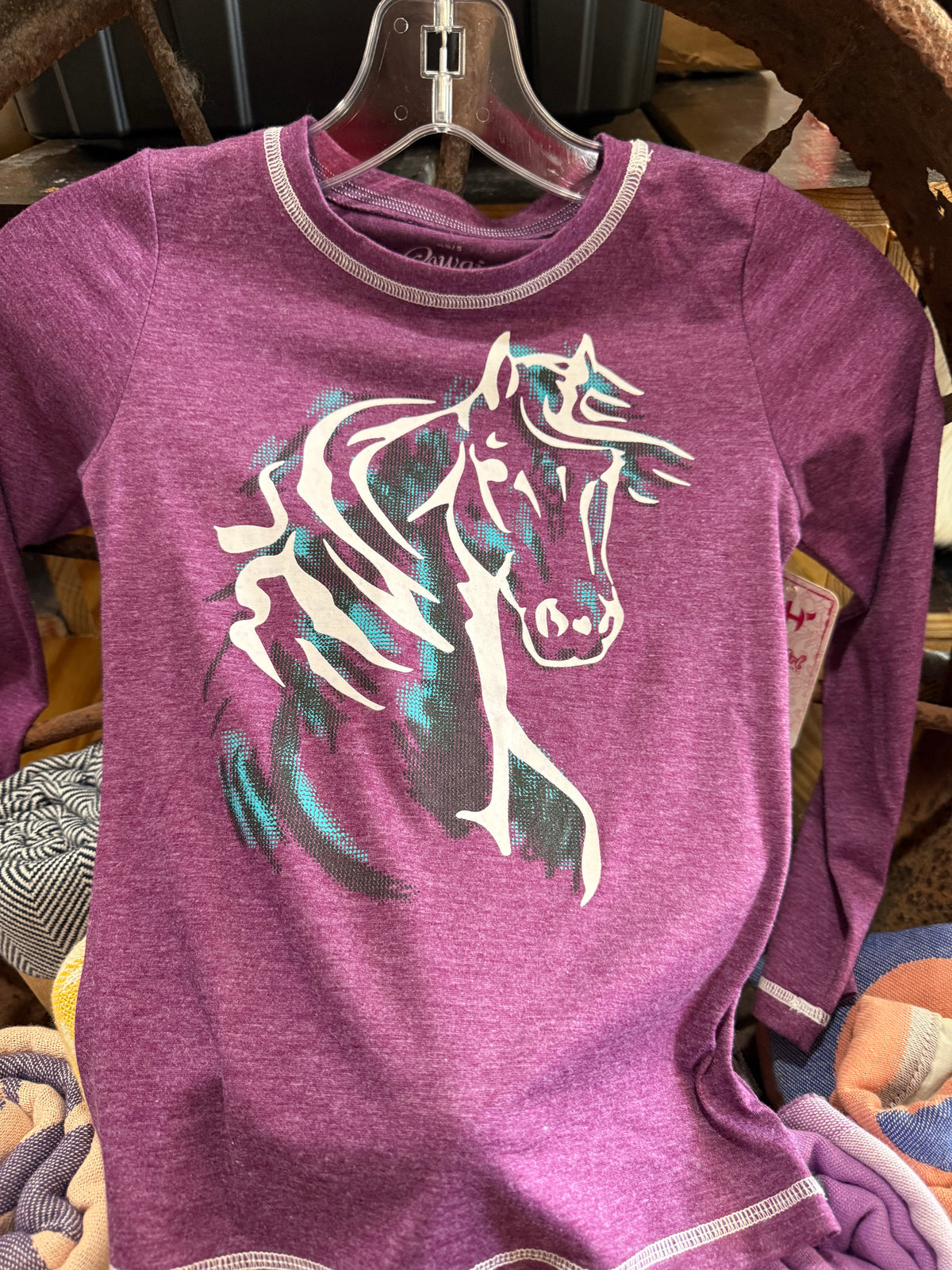 Cowgirl hardware Purple horse shirt
