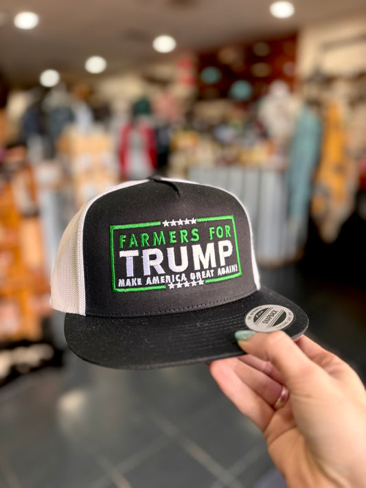 "Farmers for Trump" cap- black