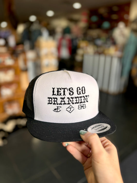 "Let's Go Brandin" cap- black/white