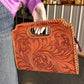 Tooled Leather Clutch Purse