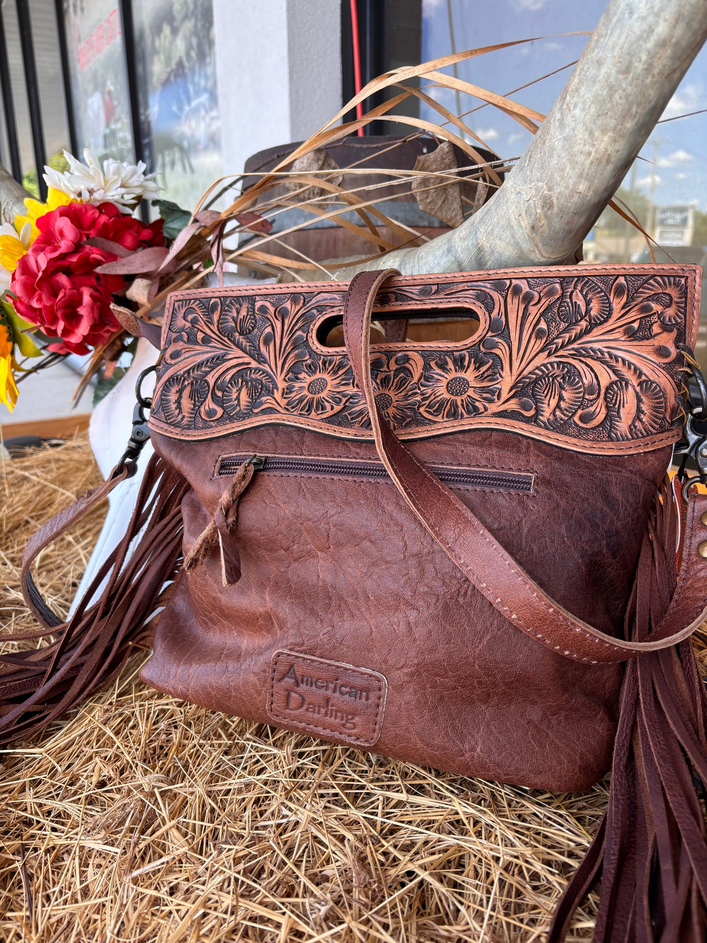 Branded Clutch Crossbody Bag