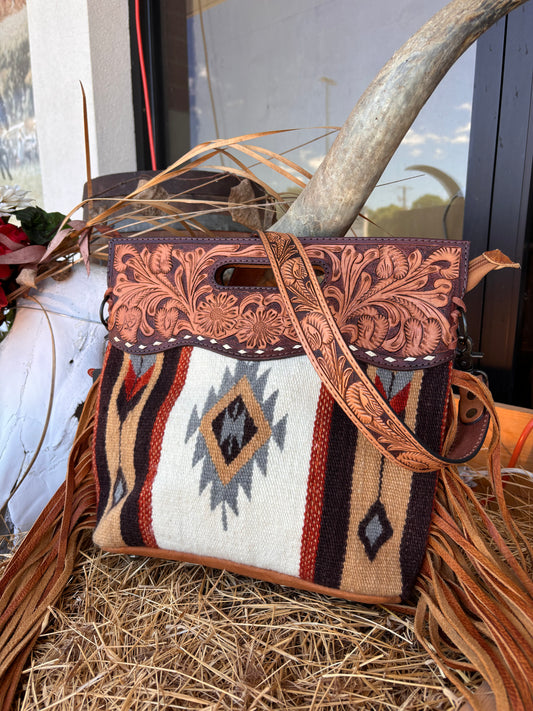 Saddle Blanket Clutch Crossbody