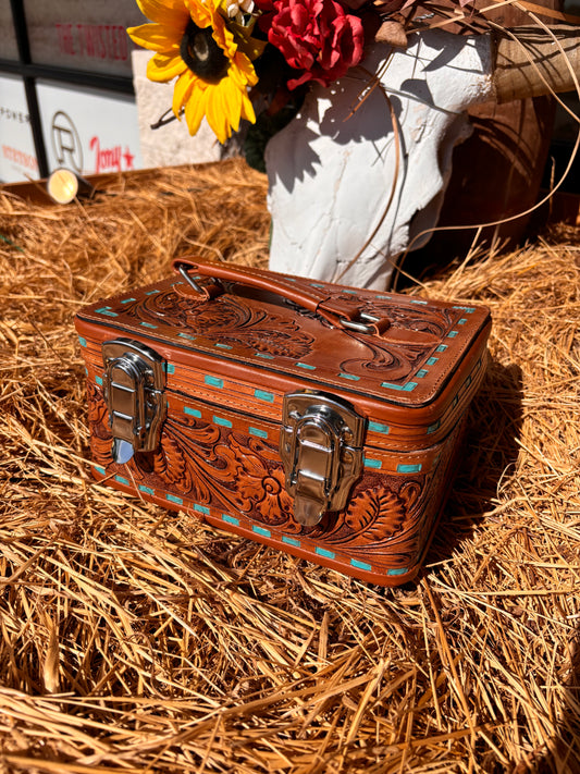 Tooled & Turquoise Jewelry Case