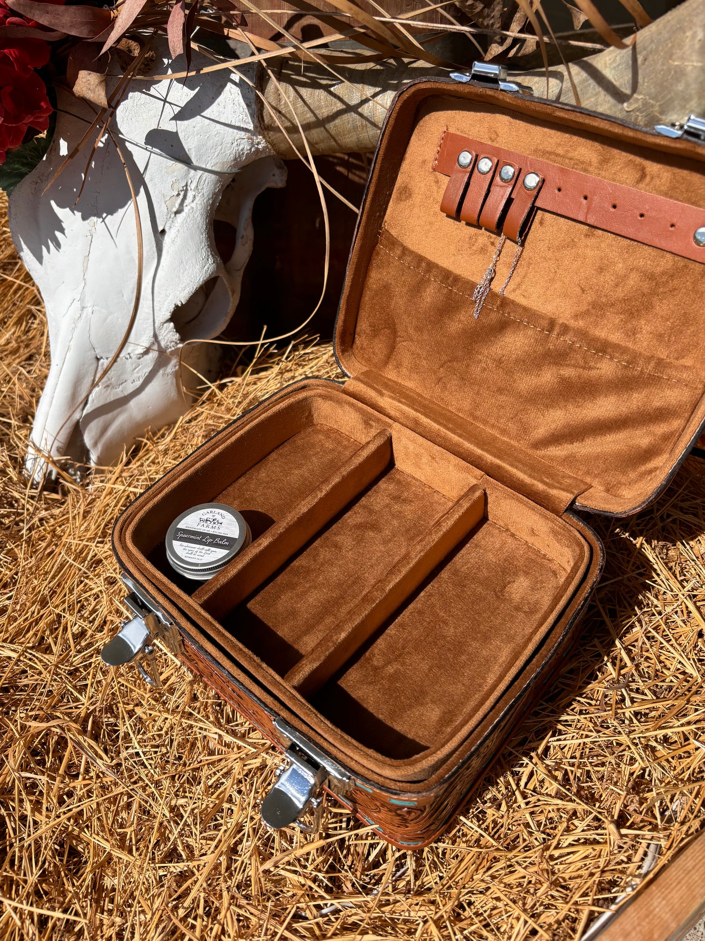 Tooled & Turquoise Jewelry Case