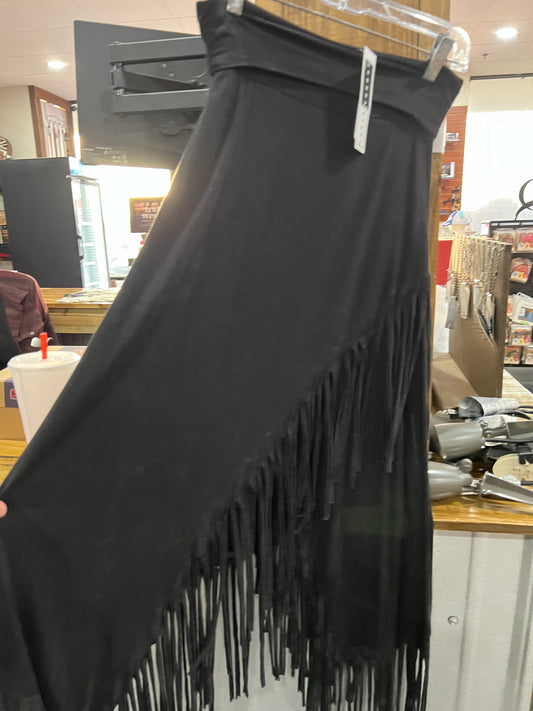 Asymetrical Fringe Skirt