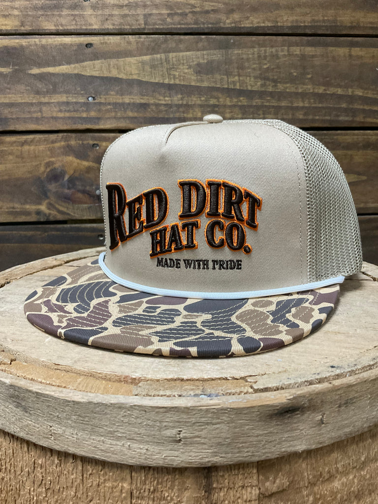 Red Dirt RDHC-627 Old Skool II Trucker Cap Khaki