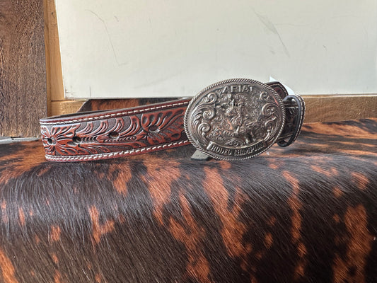 Girl's Leather Belt with Buckle