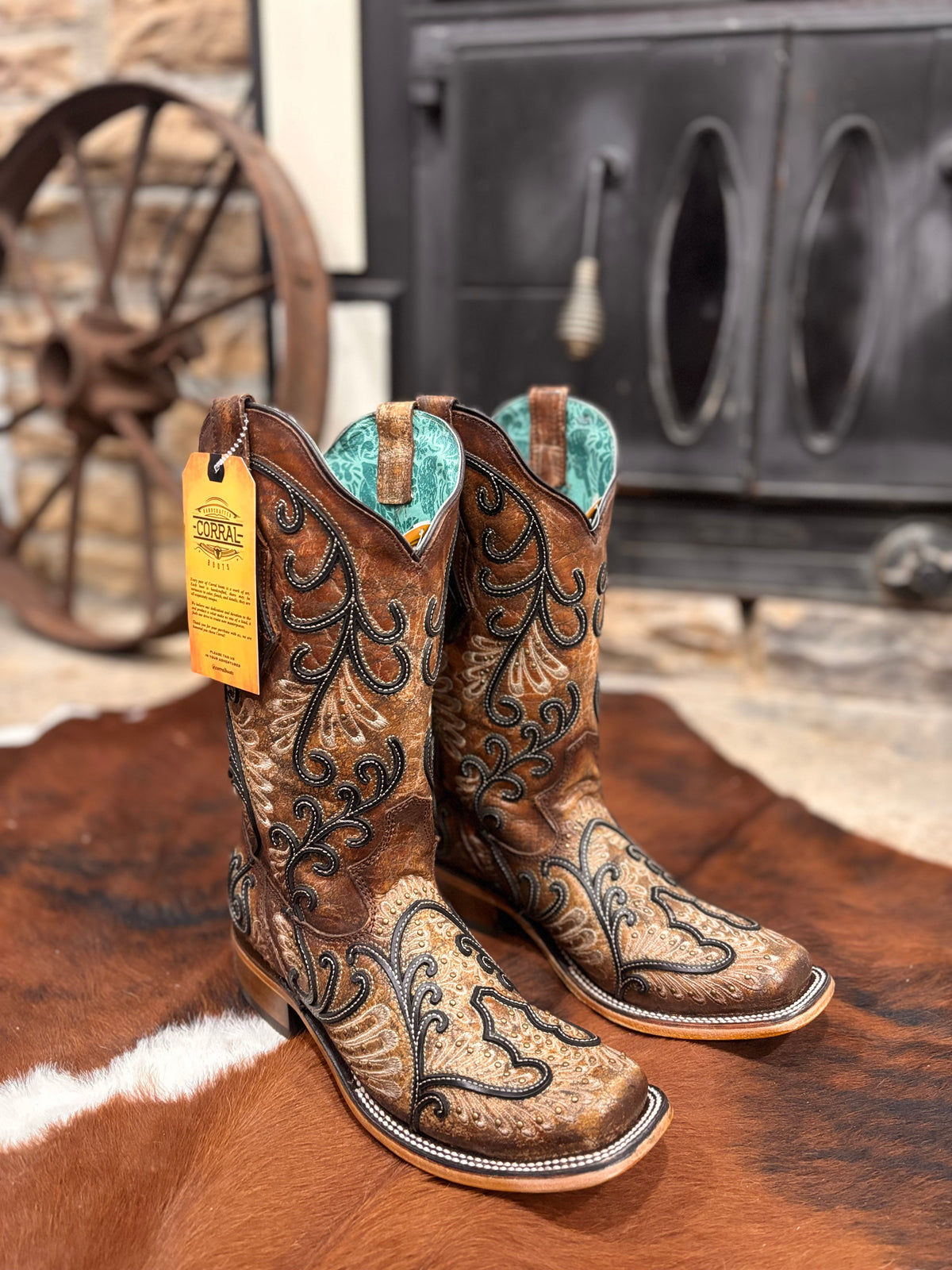 Corral Women's Cognac Overlay Boots