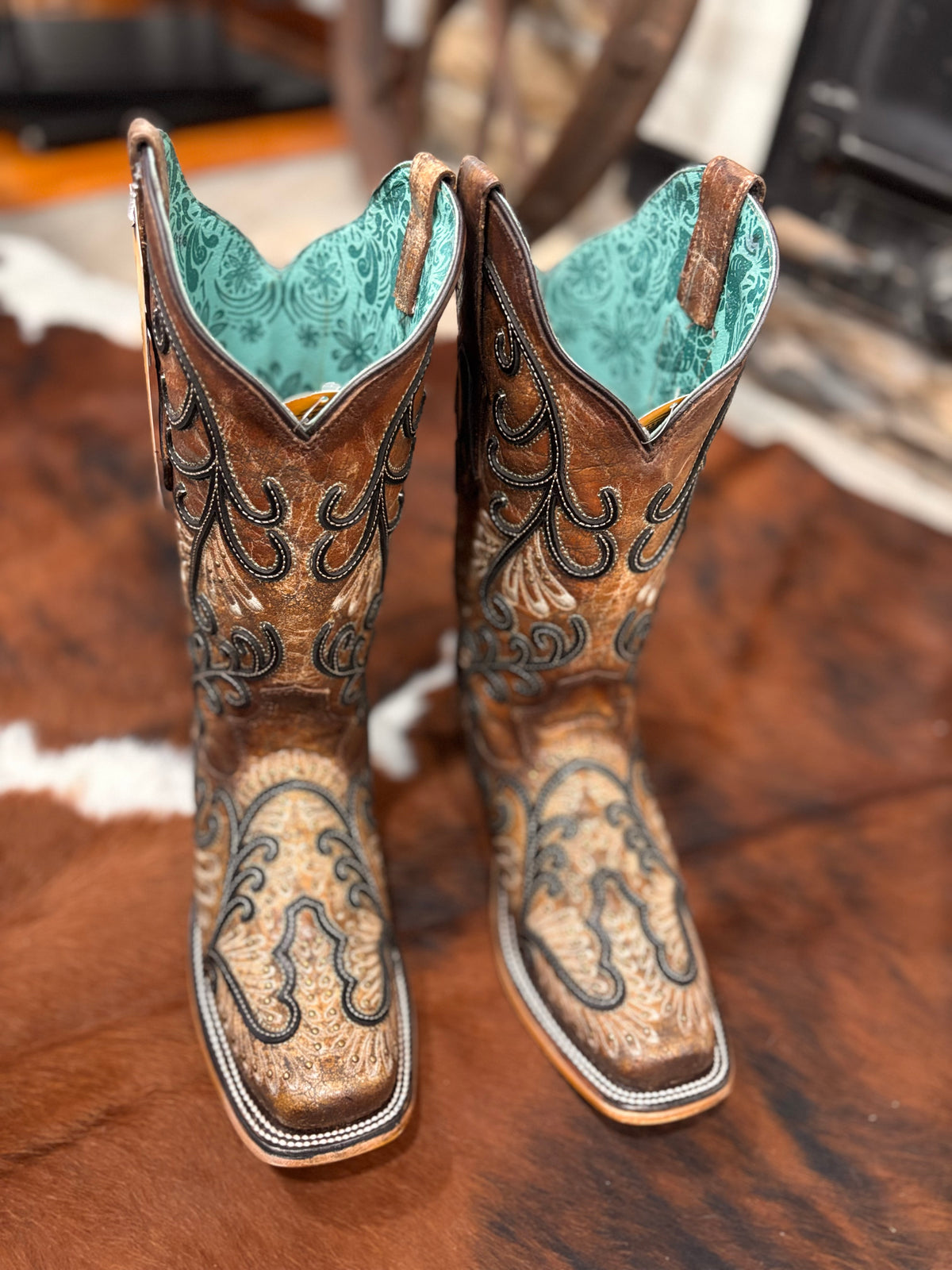 Corral Women's Cognac Overlay Boots