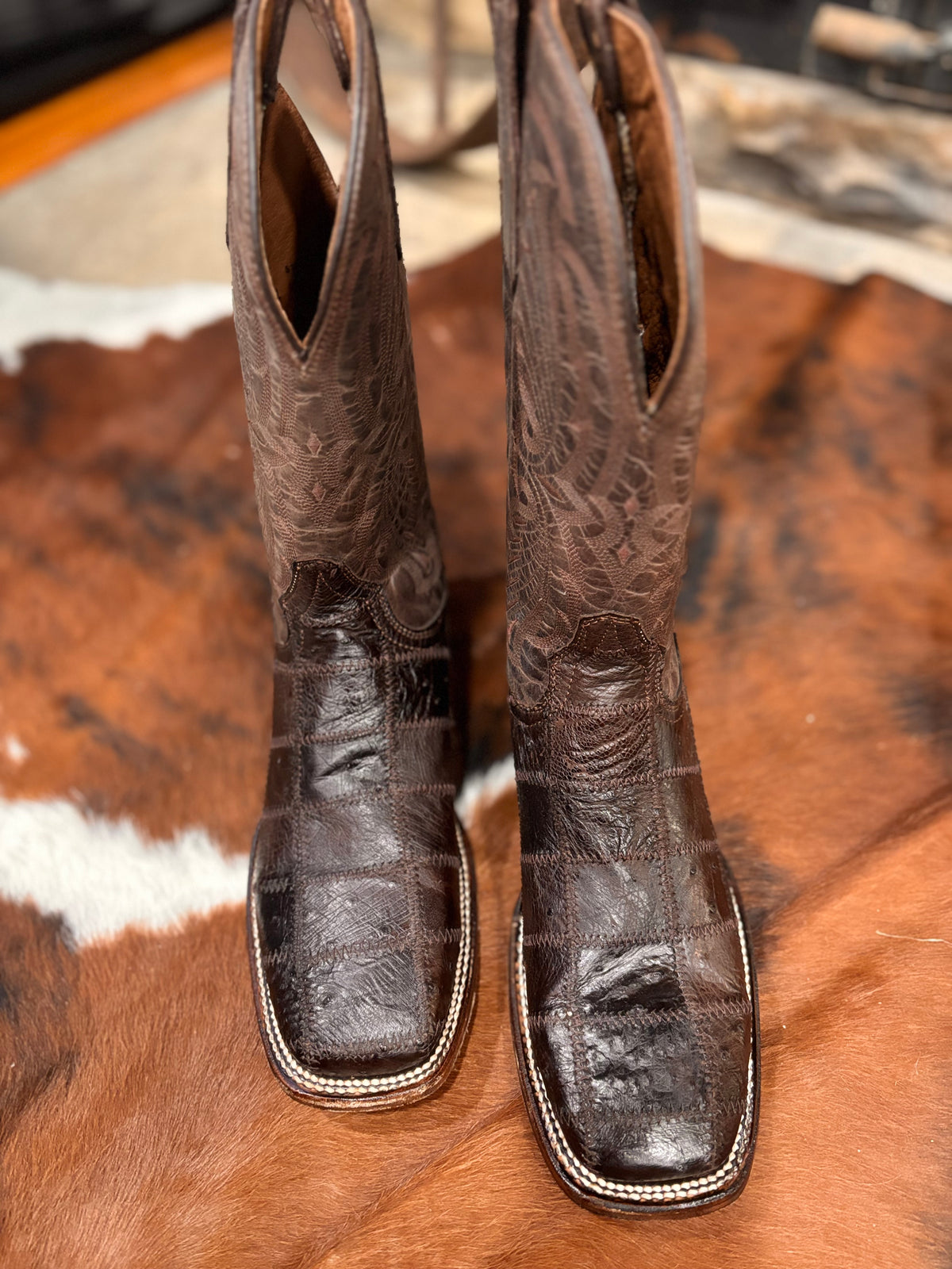 Corral Patchwok Ostrich Boots