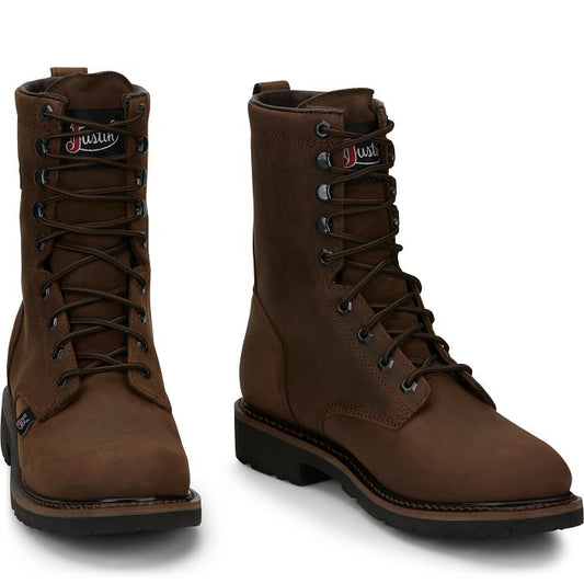 Justin Drywall Brown Cowhide Work Boots