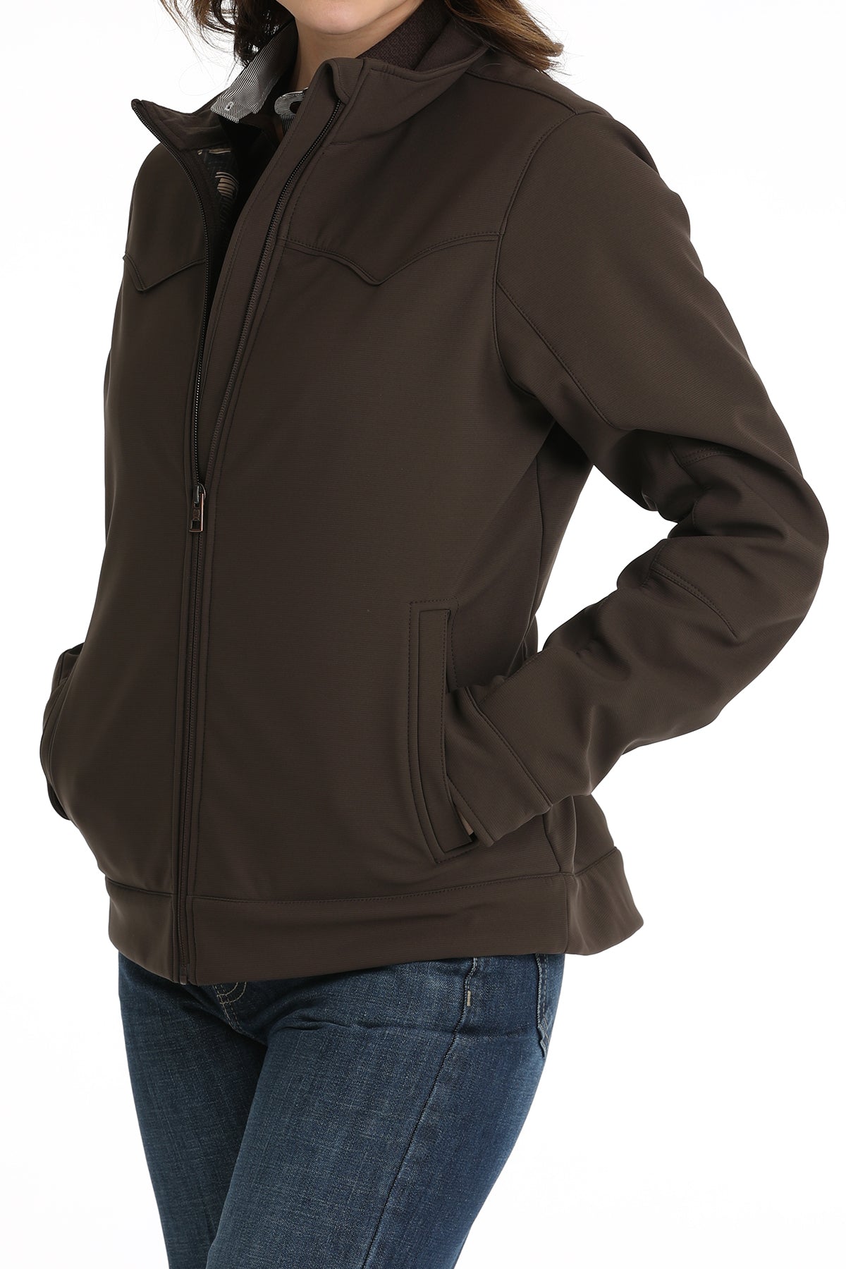 WOMEN'S BONDED BROWN JACKET