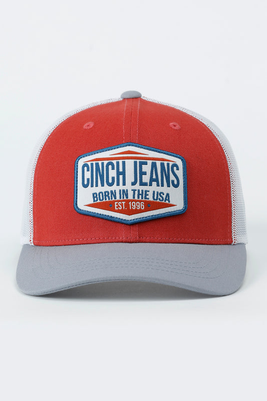 "Born in the USA" cap- red/grey