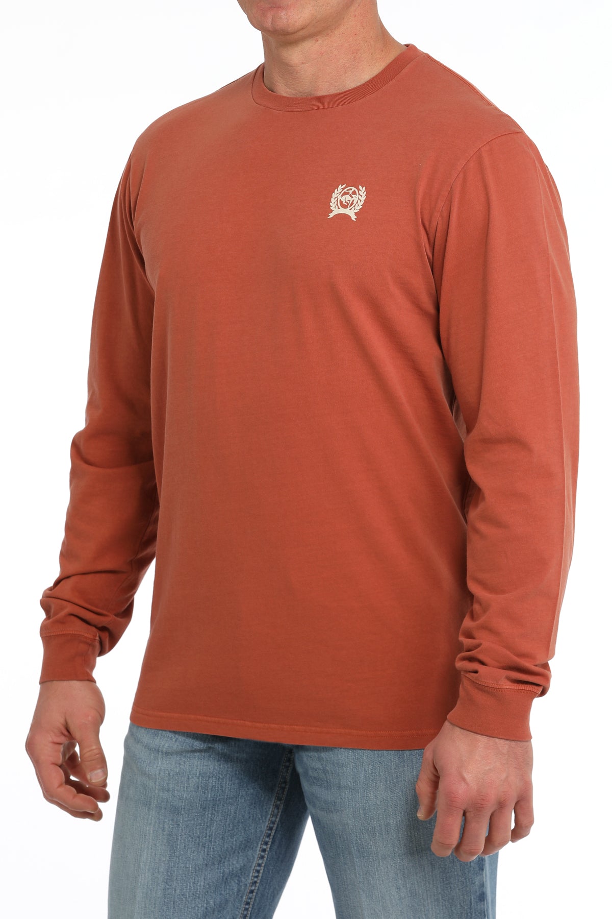 CINCH MEN'S L/S ORANGE TEE