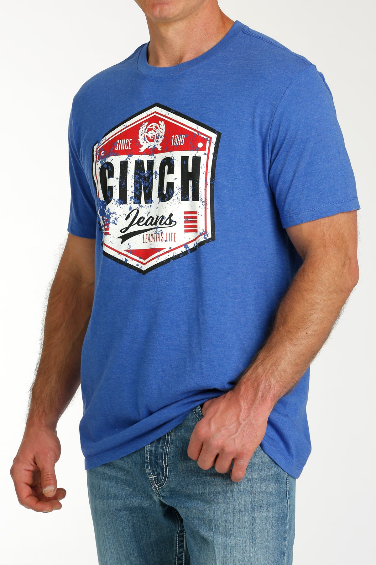 "Cinch Jeans Logo" tee- blue