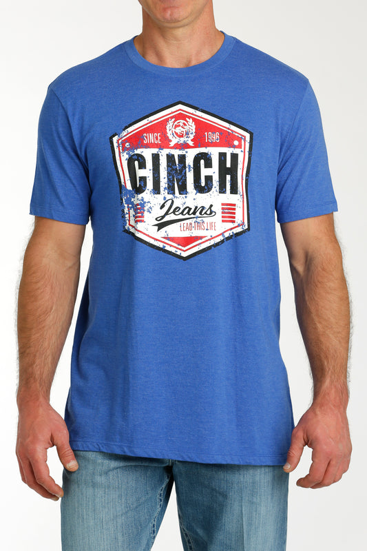 "Cinch Jeans Logo" tee- blue