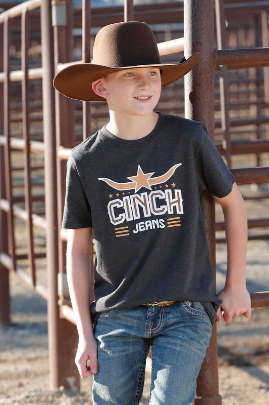 BOY'S CHARCOAL CINCH TEE