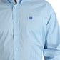 Men's Geo Print Long Sleeve- light blue