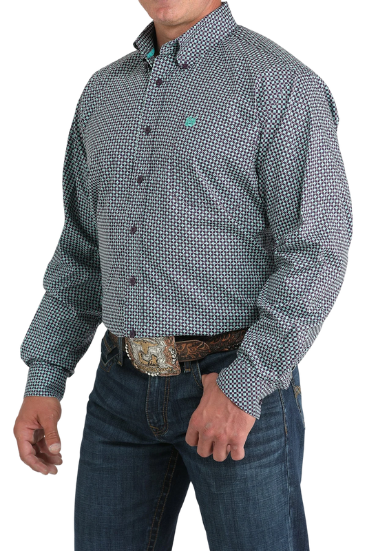 Mens Cinch purple print