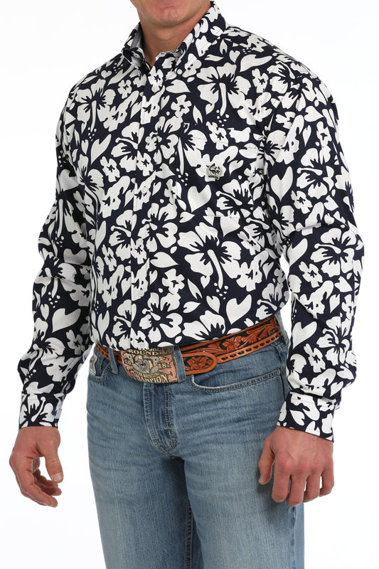 MEN'S HAWAIIAN PRINT L/S