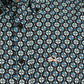 Medallion Print Short Sleeve- black & blue