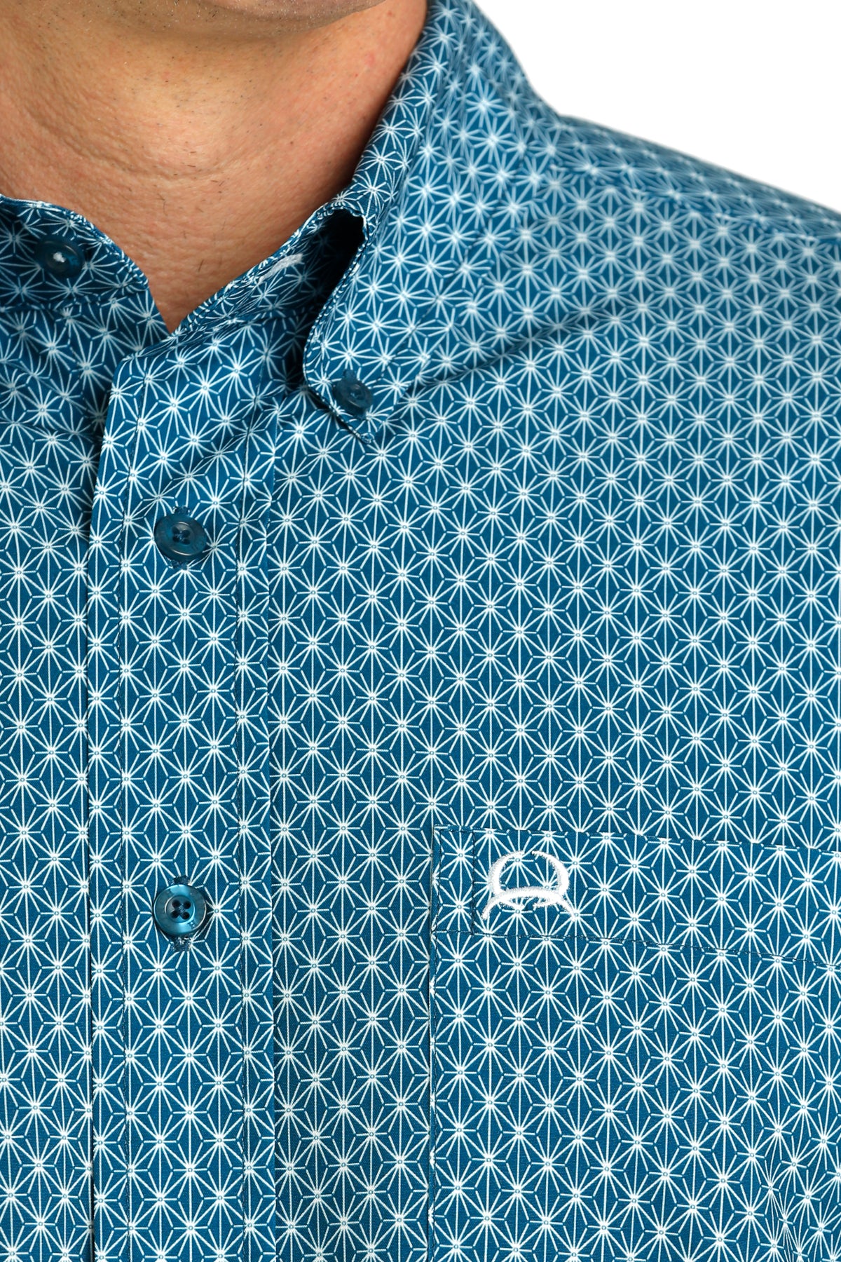 Geo Print Long Sleeve- teal