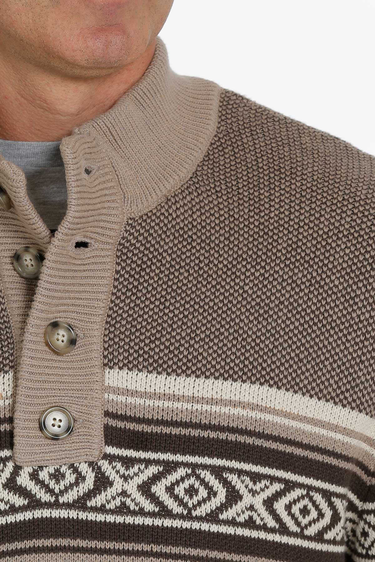 Tan Cinch Pullover Sweater