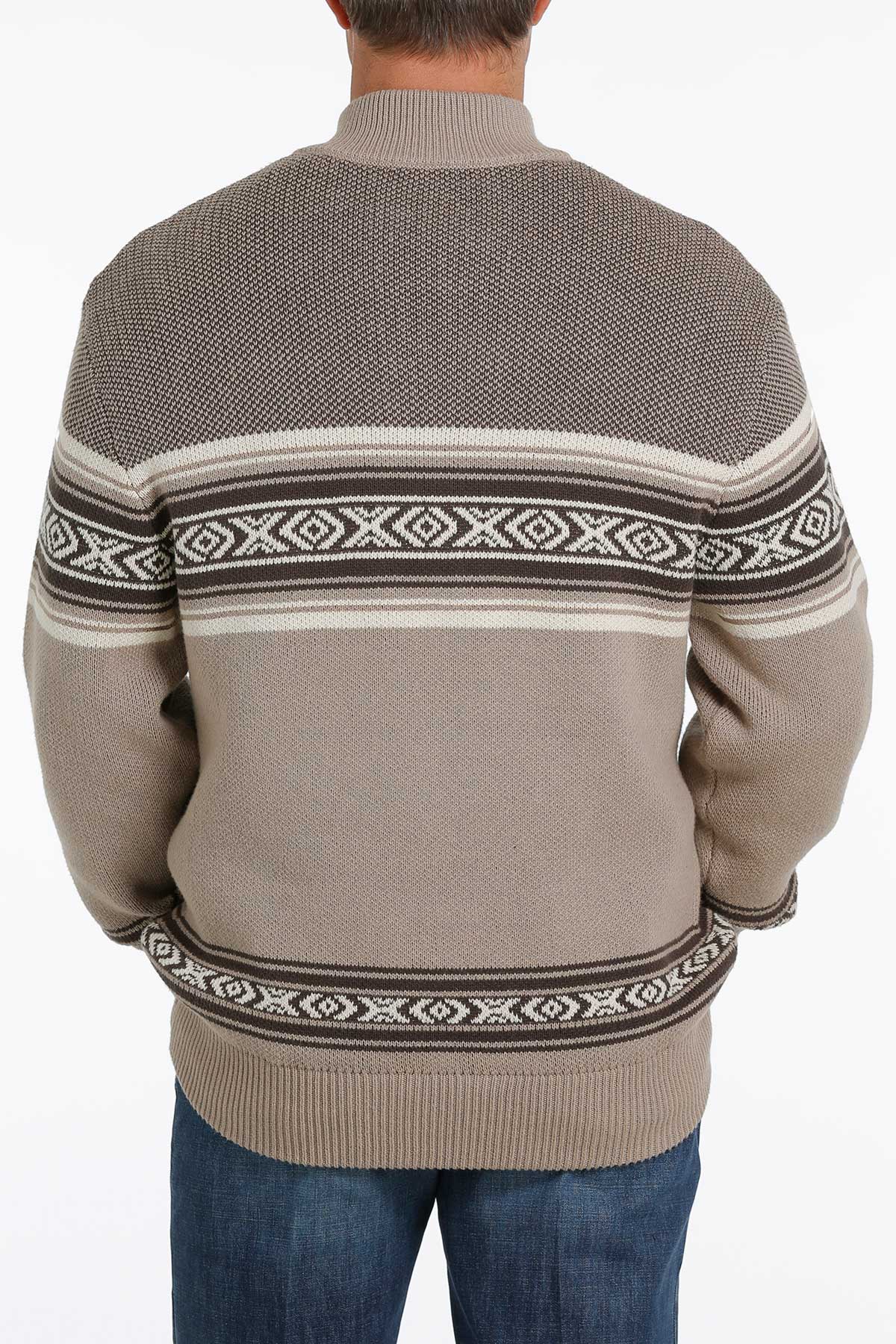 Tan Cinch Pullover Sweater
