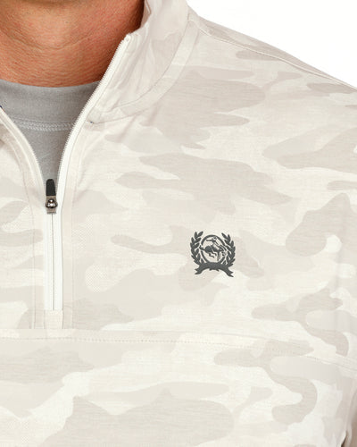 Mens Cinch 1/4 zip Camo Grey