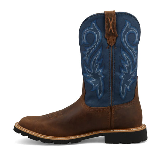 Mens Rustic Brown Aegean blue