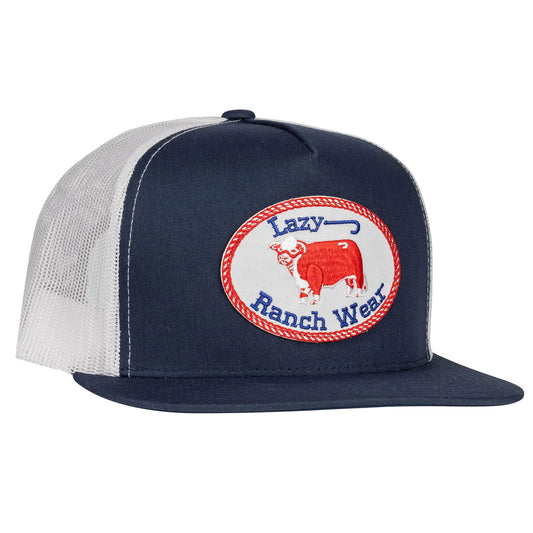 LAZY J RANCH NAVY & WHITE