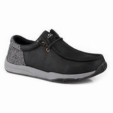 Roper Men's Clear Low Cut Tweed Black Shoe