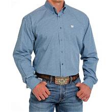 Cinch mens blue l/s
