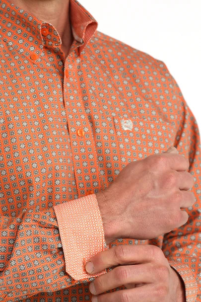 Mens Cinch Orange geometric