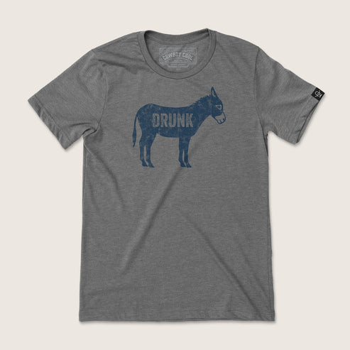 "Drunk A$$" tee- dark heather grey