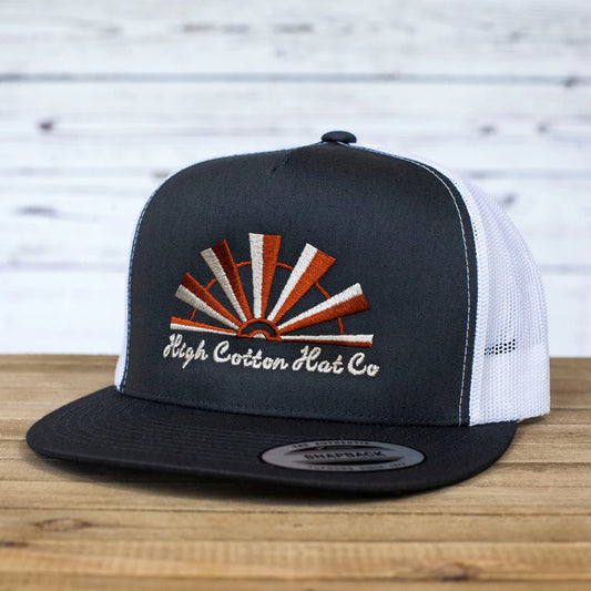 Windmill Flat Bill- Charcoal/White