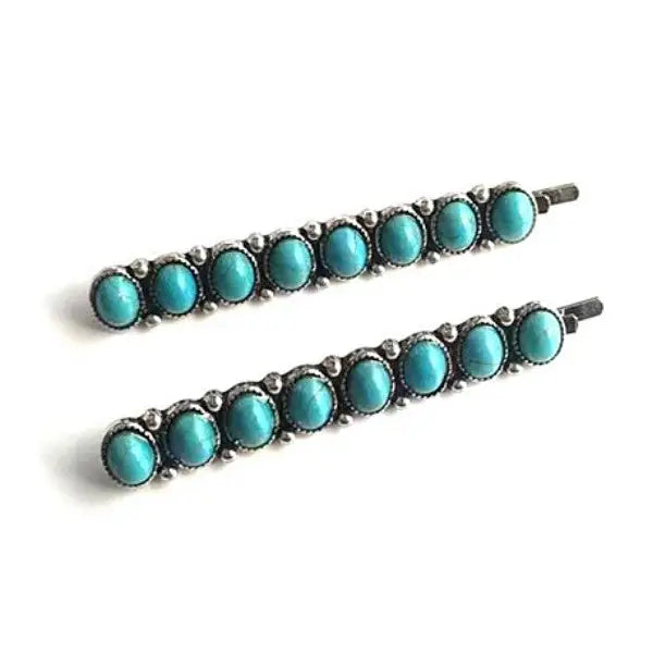 Western Turquoise Bobby Pin Set