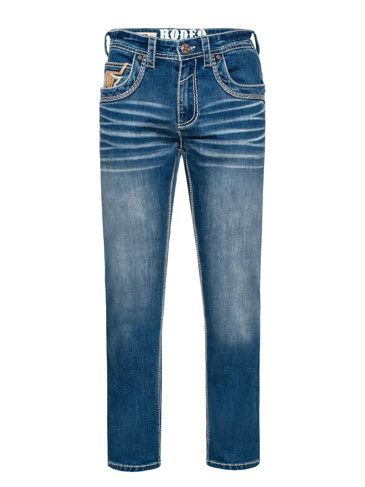 Men's Cotton/Spandex Stretch Fancy Slim Straight JEANS