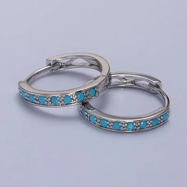 Turquoise filled earrings