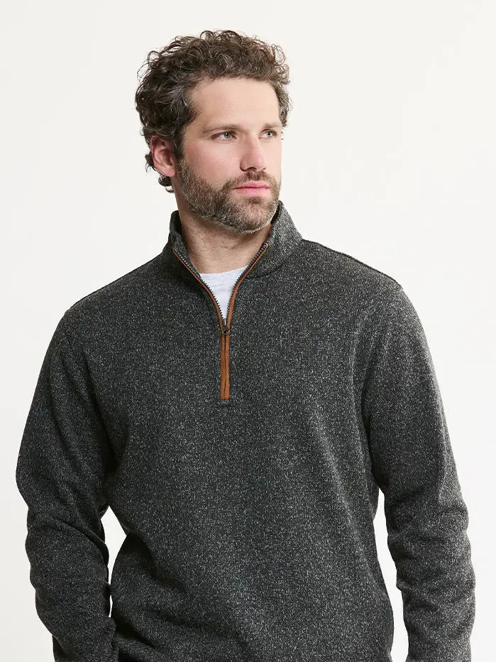 1/4 zip fleece black