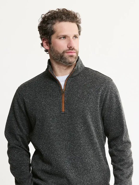 1/4 zip fleece black