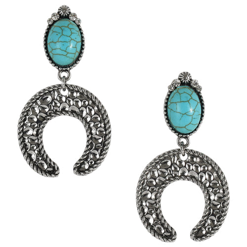 Justin Naja hammered earrings