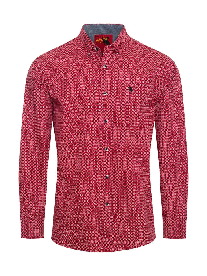 Rodeo Red Printed button-up