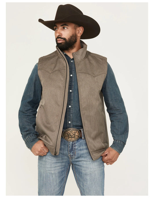 Mens cinch cc vest brown