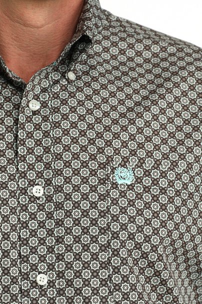 Mens Cinch button up mtw1106064 BRN