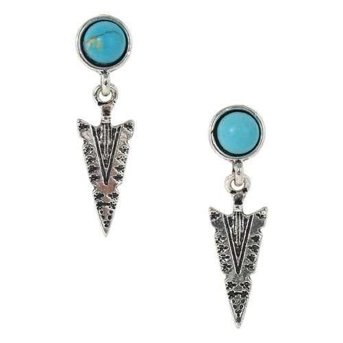Silver arrowhead earrings