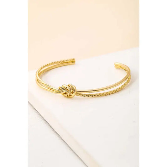 Knot Open Cuff Bracelet
