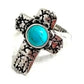 Western Cross turquoise stretch ring
