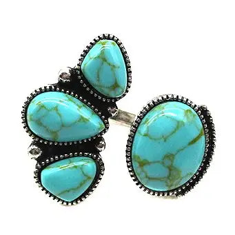 Turquoise cuff ring